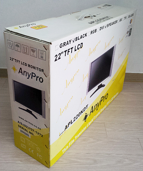 애니프로 22인치LCD모니터 APL220KDT TV수신+스피커내장 제품을 팝니다 - 2번째 사진. (기독정보넷 - 기독교 벼룩시장.) 