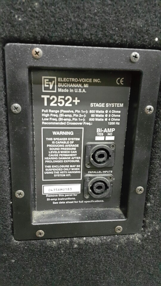 EV T252 2웨이 듀얼 15인치 800와트 중거리용 풀레인지 중고스피커 1조 - 3번째 사진. (기독정보넷 - 기독교 벼룩시장.) 