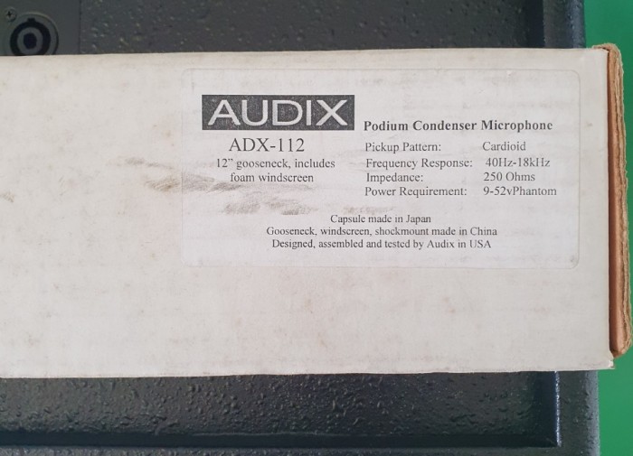 AUDIX ADX112 구즈넥마이크 판매합니다 - 1번째 사진. (기독정보넷 - 기독교 벼룩시장.) 